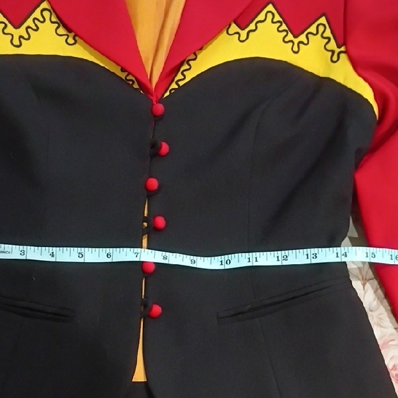 Colorful Women's Jacket with Red and Yellow Accents - Picture 4 of 7
